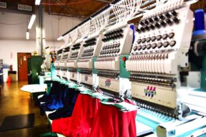 embroidery machine multiple shirts